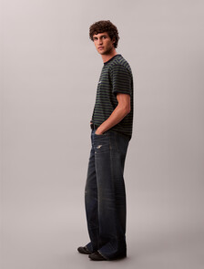 Monogram Logo Stripe Relaxed T-Shirt, Sycamore, hi-res