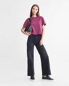Modern Function Embossed Motion Logo Tee, Amaranth, hi-res