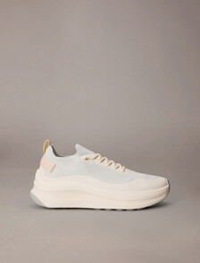 網眼厚底襪套跑步鞋, Vaporous White/Light Cashew, hi-res