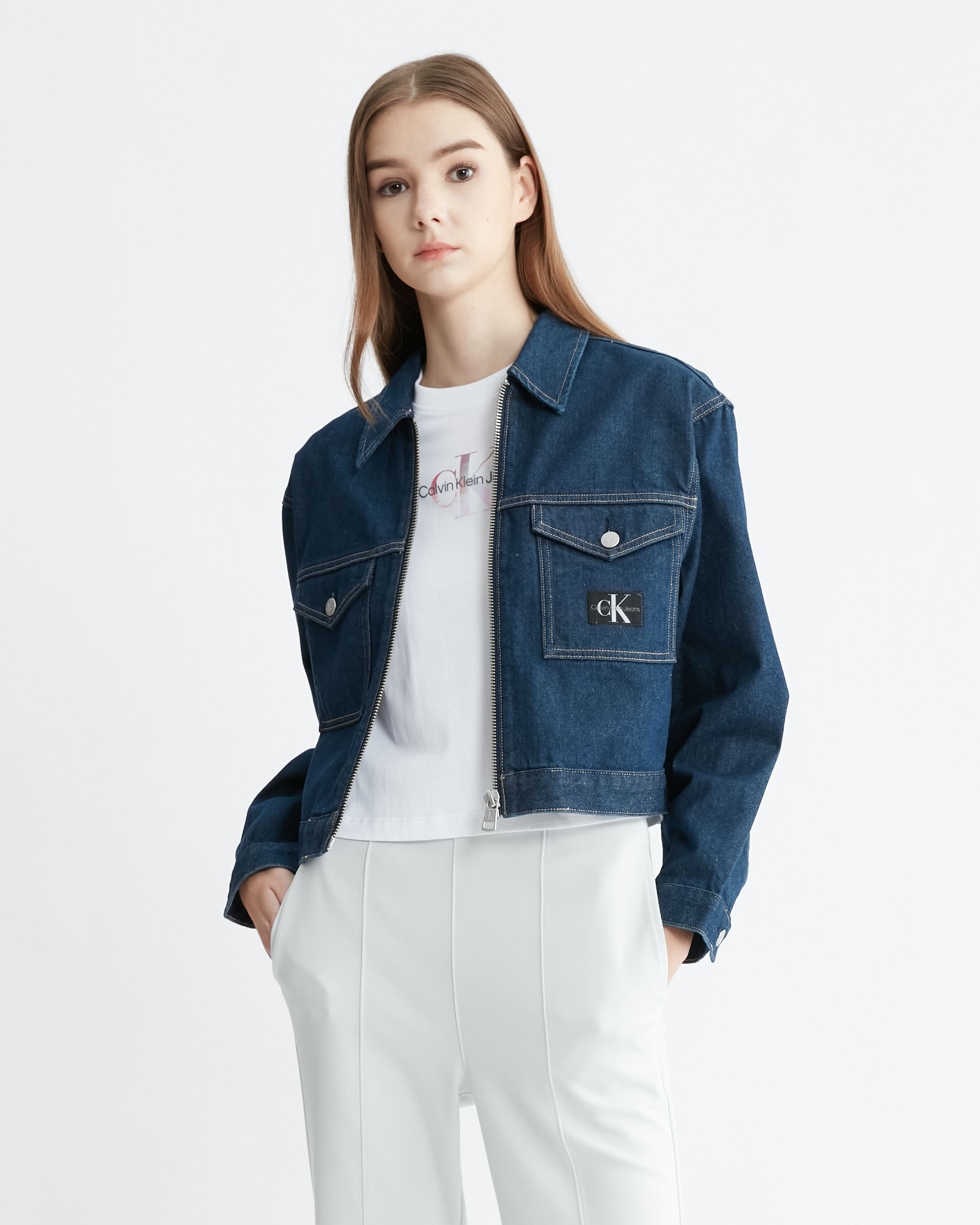 Calvin klein store blue jean jacket