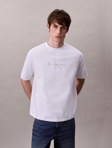 Relaxed Monogram T-shirt, Brilliant White, hi-res