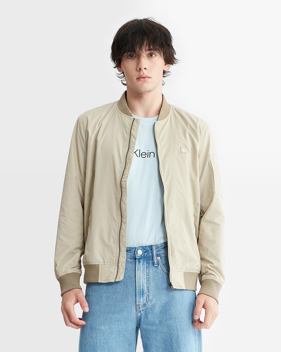 Ck Badge Nylon Bomber Jacket