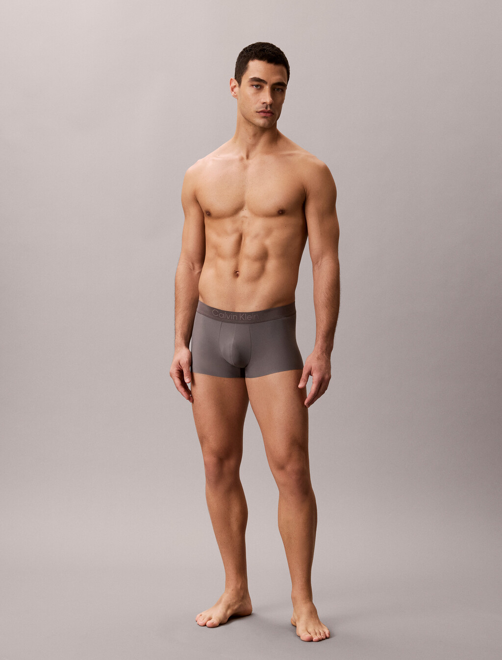 CK Black Low Rise Trunks, Grey Sky, hi-res