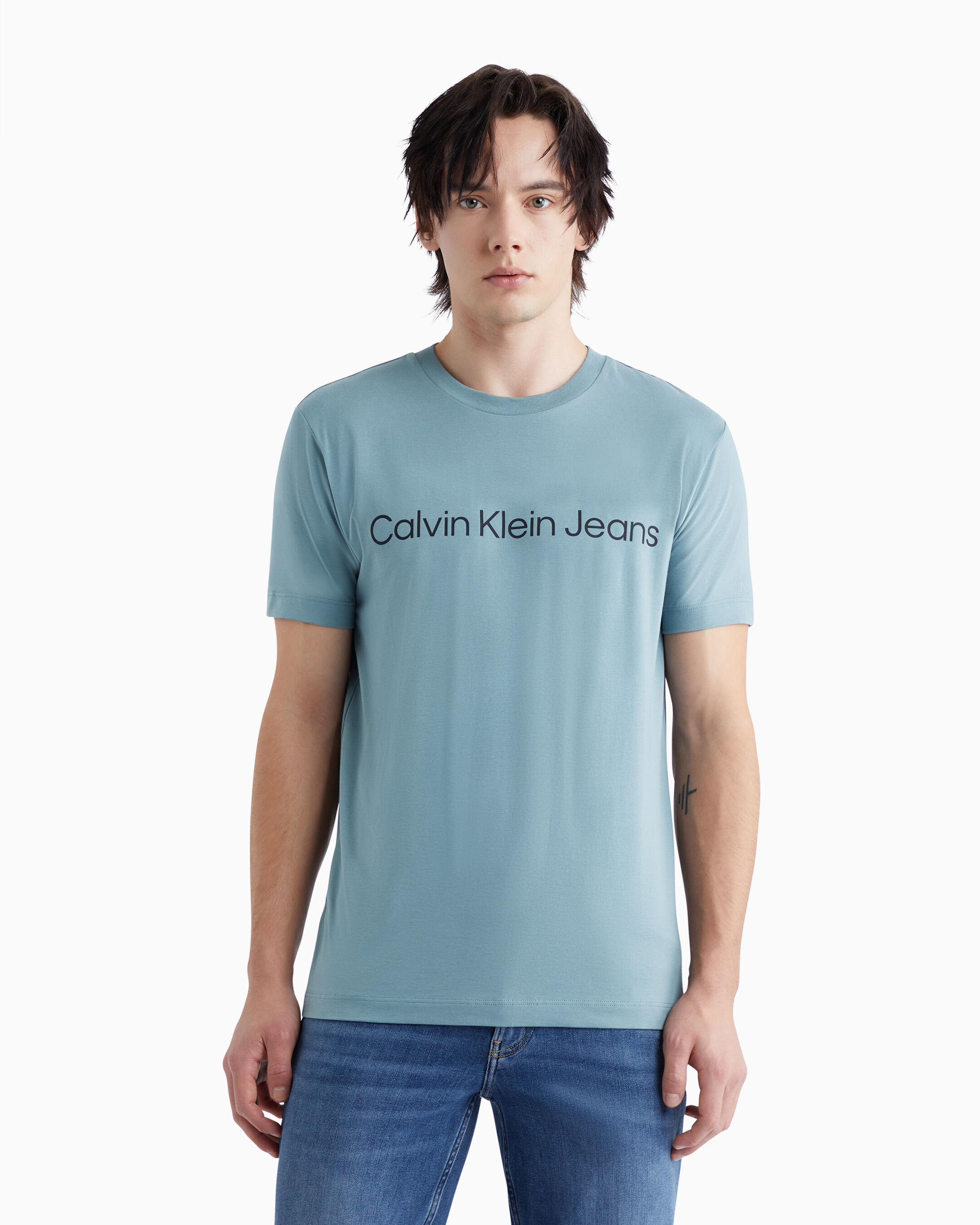 Calvin klein clearance institutional logo tee