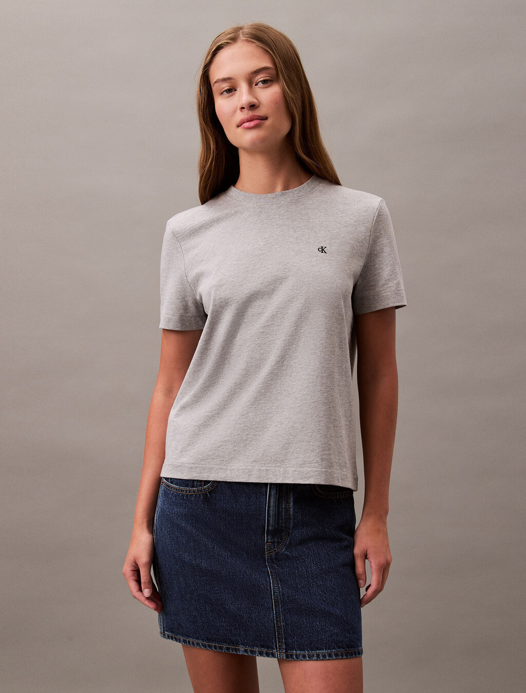 CLASSIC SLIM T 恤, HEROIC GREY HEATHER CM1BK 08, hi-res