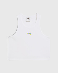 Pride Capsule Rib Knit Tank Top, Bright White, hi-res