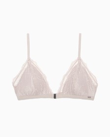 Lace Lightly Lined Triangle Bra, Gray Rose, hi-res
