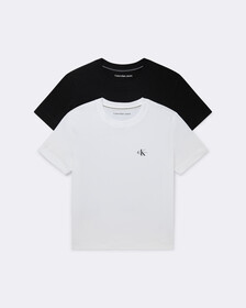 2 件裝 Monogram 圖案 T 恤, White Black, hi-res