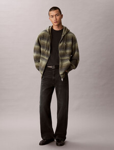 Ombr&eacute; Zip-Up Hoodie, Olive Night, hi-res
