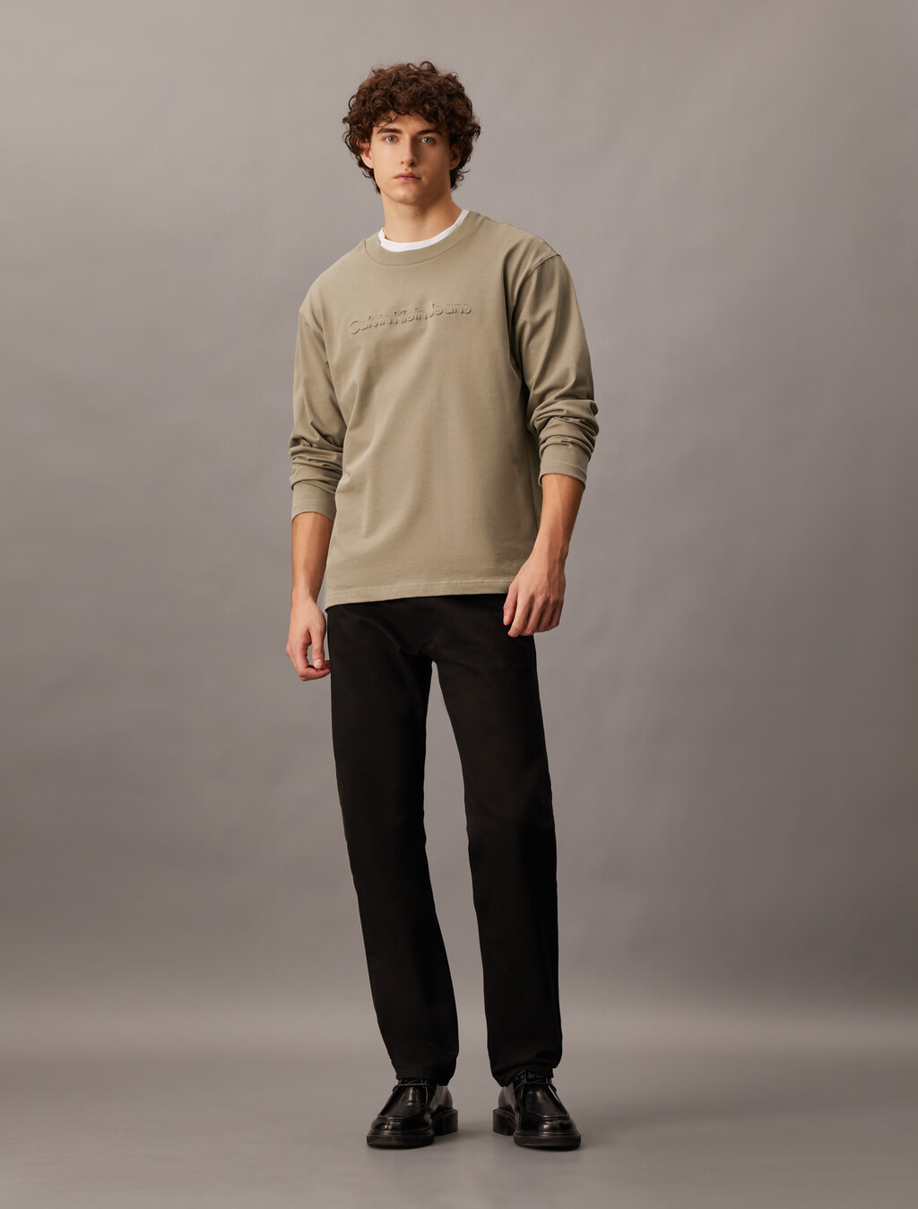 經典標誌長袖 T 恤, Brindle, hi-res