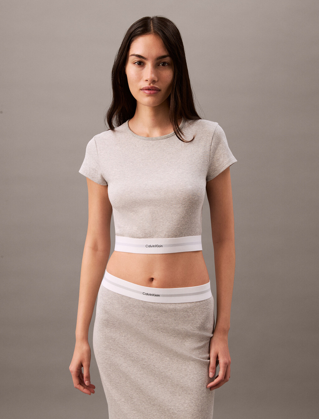 Rib Knit Cropped Tee, LILAC QUARTZ, hi-res