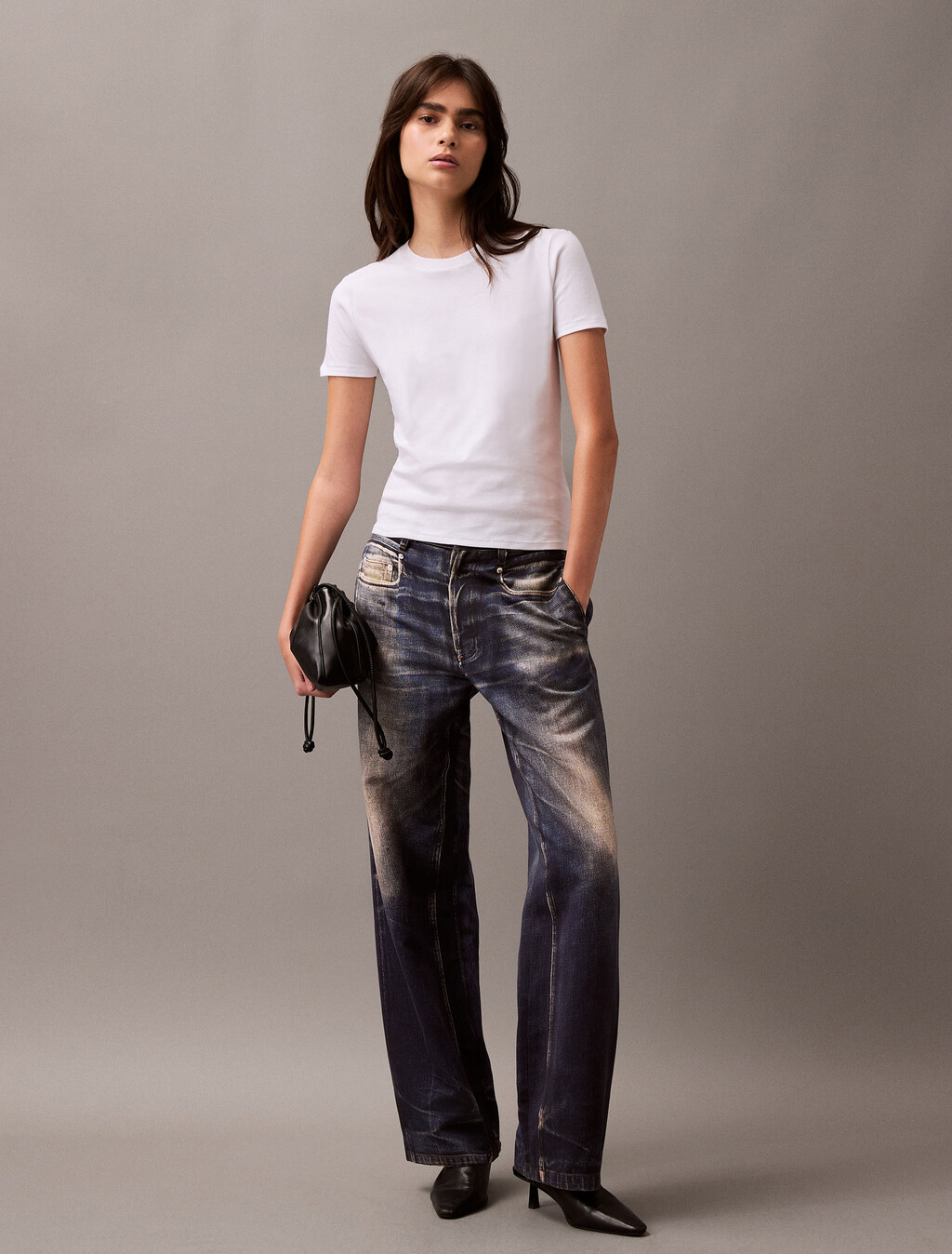 Refined Cotton Jersey Slim Tee, Brilliant White, hi-res