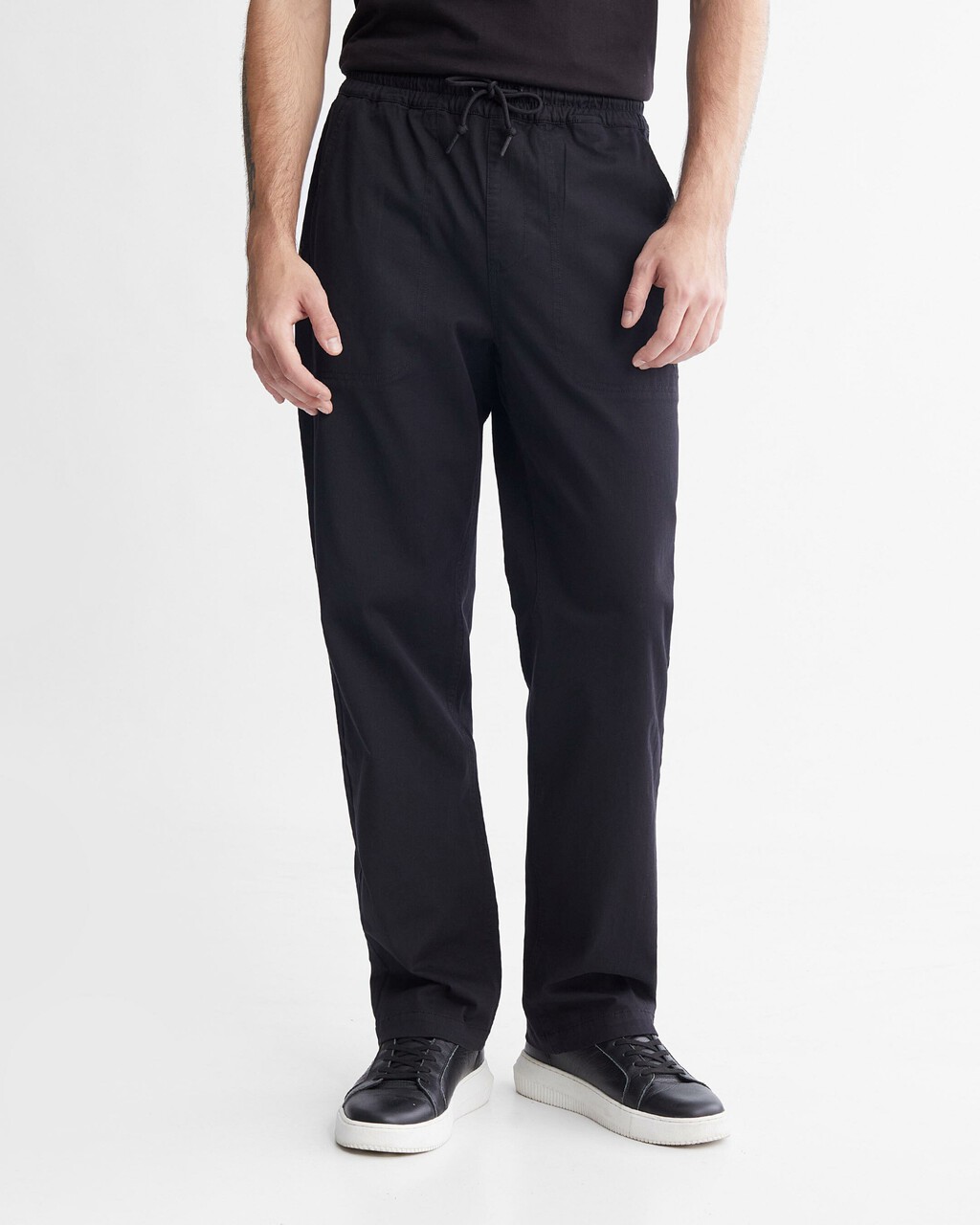 90s Straight Drawstring Chinos, Ck Black, hi-res