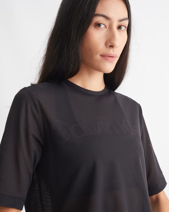 CK SPORT MESH RELAXED TEE