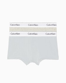 MODERN COTTON STRETCH TRUNKS 2 PACK, BA1ND05 Grey Heather/Silver Springs, hi-res