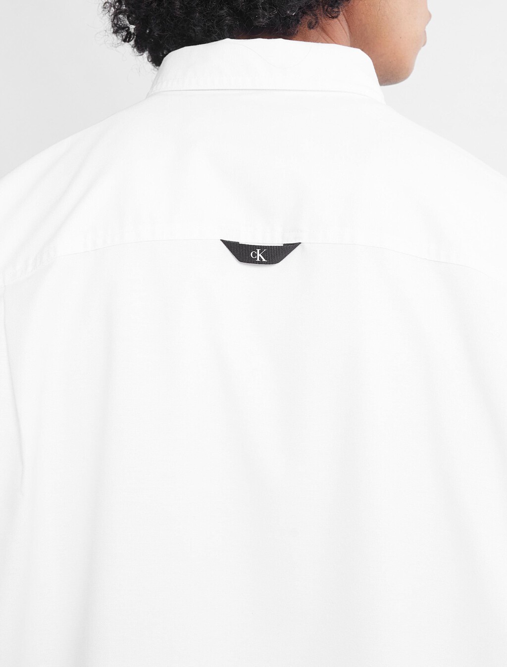 Ck Badge Coolmax Oxford Shirt, Bright White, hi-res