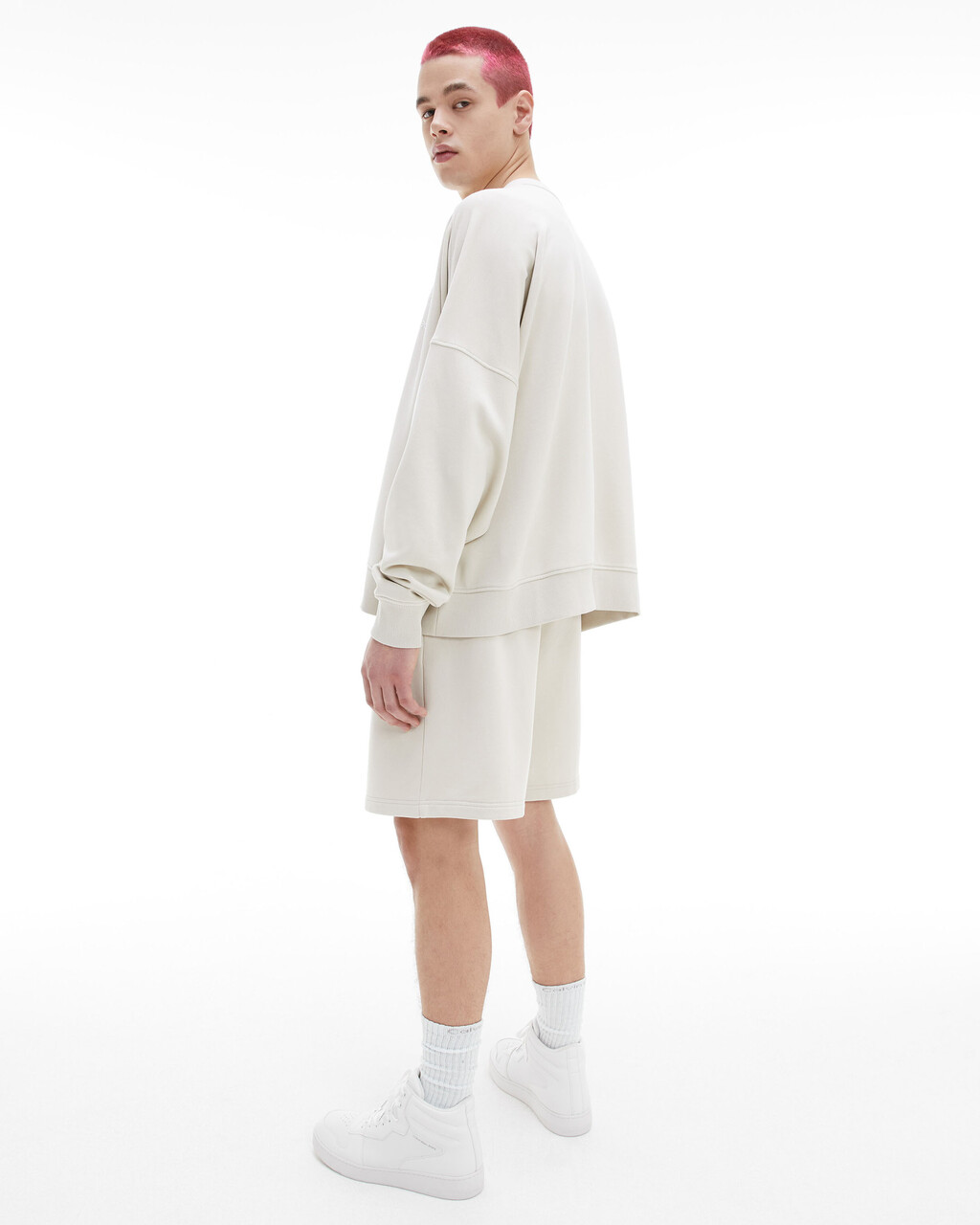 Gender Fluid Disrupted Logo 運動上衣, Eggshell, hi-res