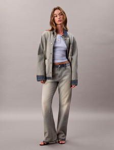 Cotton Stretch Rib Baby Tee, Casual Blue, hi-res