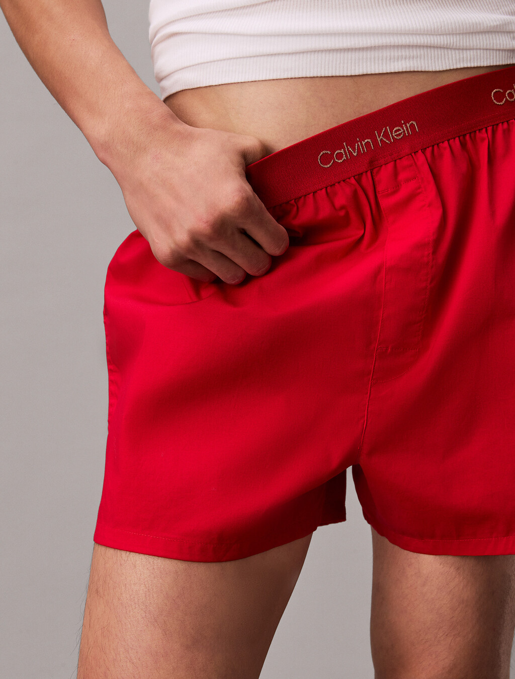 Lunar New Year Woven Cotton Slim Boxer, Rouge, hi-res