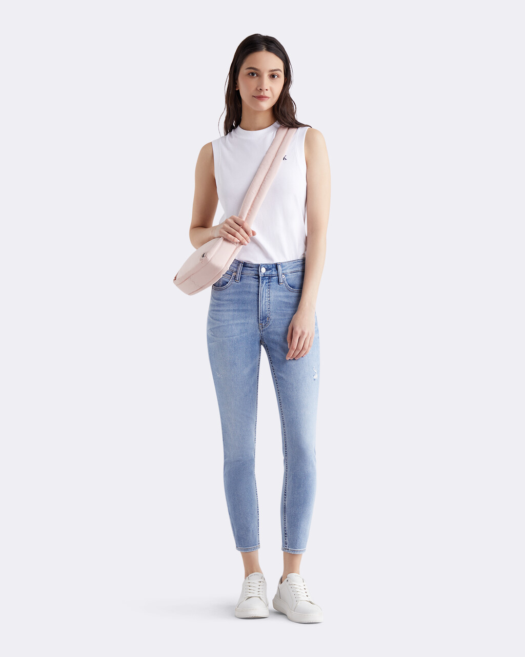 Cooling High Rise Skinny Ankle Jeans | blue | Calvin Klein Hong Kong