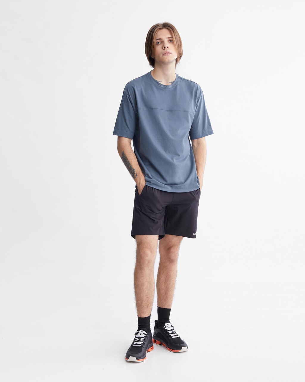 Icon Back Logo Short Sleeve Tee, DARK SLATE, hi-res