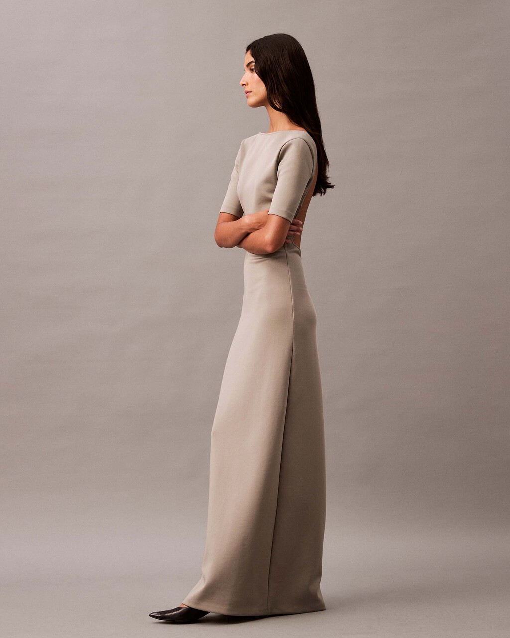 Backless Jersey Dress brown Calvin Klein Hong Kong