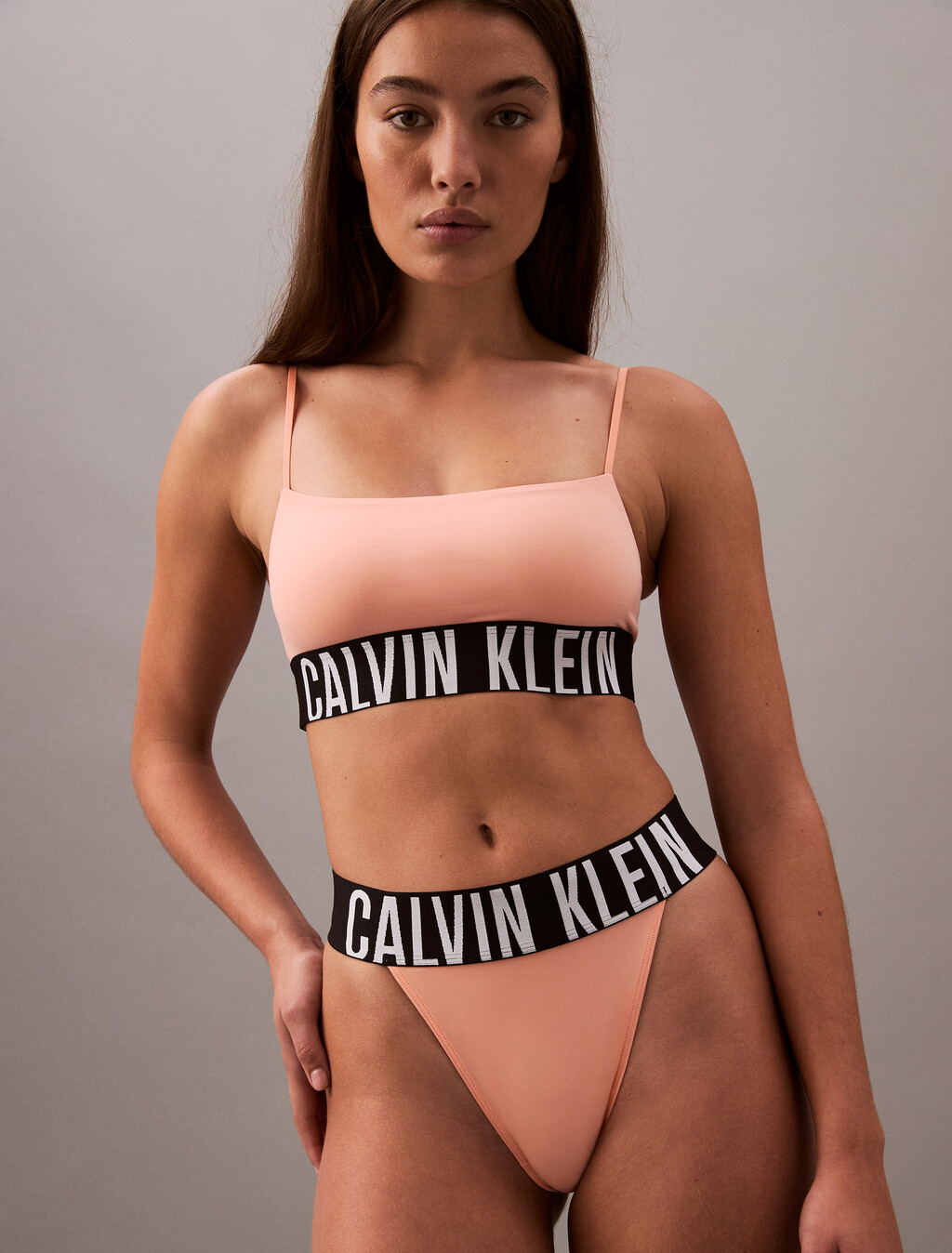 Intense Power Microfiber Cooling Unlined Bralette, Papaya Punch, hi-res