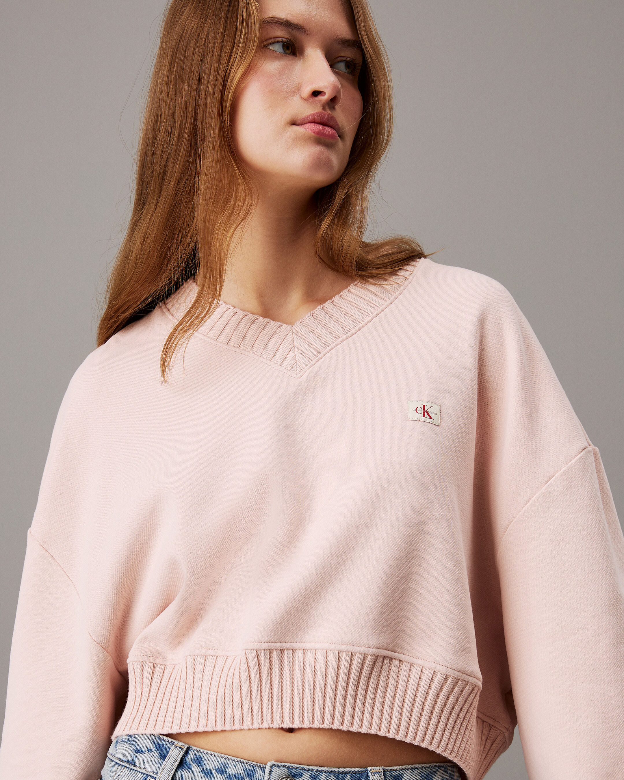 Calvin klein cropped sweater cheap