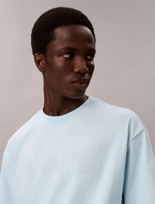 CK Emblem Patch Tee, Airy Blue, hi-res