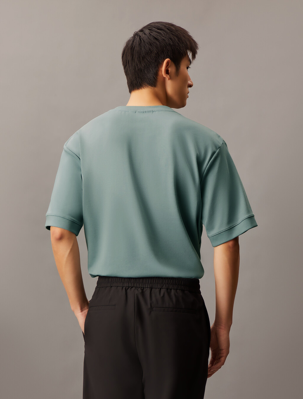 Embossed Monogram Interlock Tee, Lead, hi-res