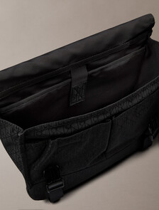 Utility Emblem Messenger Bag, Black, hi-res