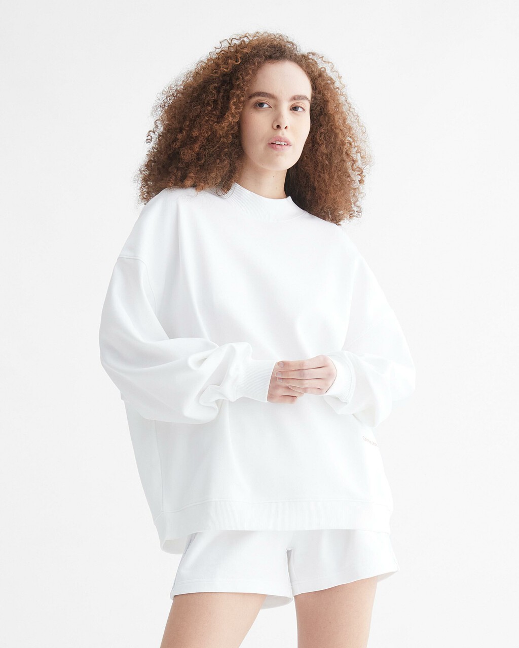 HYBRID COMFORT 背面標語衞衣, Bright White, hi-res