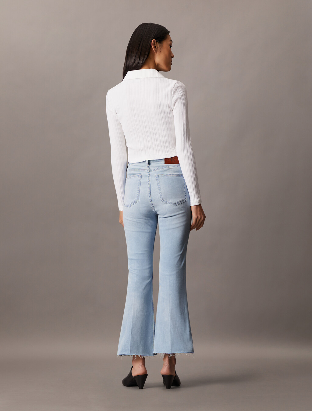 37.5 High Rise Fray Bootcut Jeans, 081 LIGHT BLUE RWH, hi-res