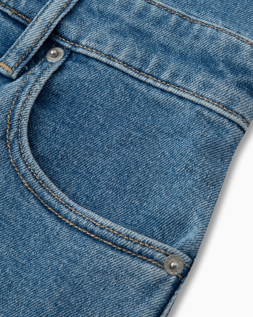 RECONSIDERED 牛仔短褲, Mid Stone Blue, hi-res