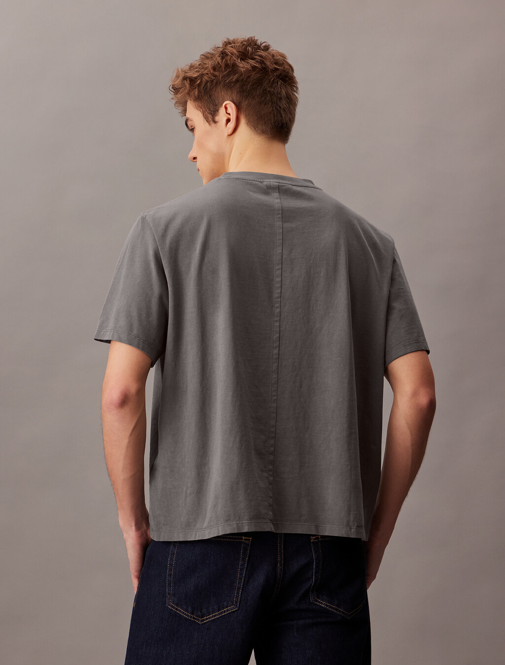 礦染短版寬鬆 T 恤, Pirate Black, hi-res