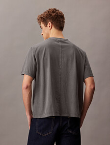 礦染短版寬鬆 T 恤, Pirate Black, hi-res