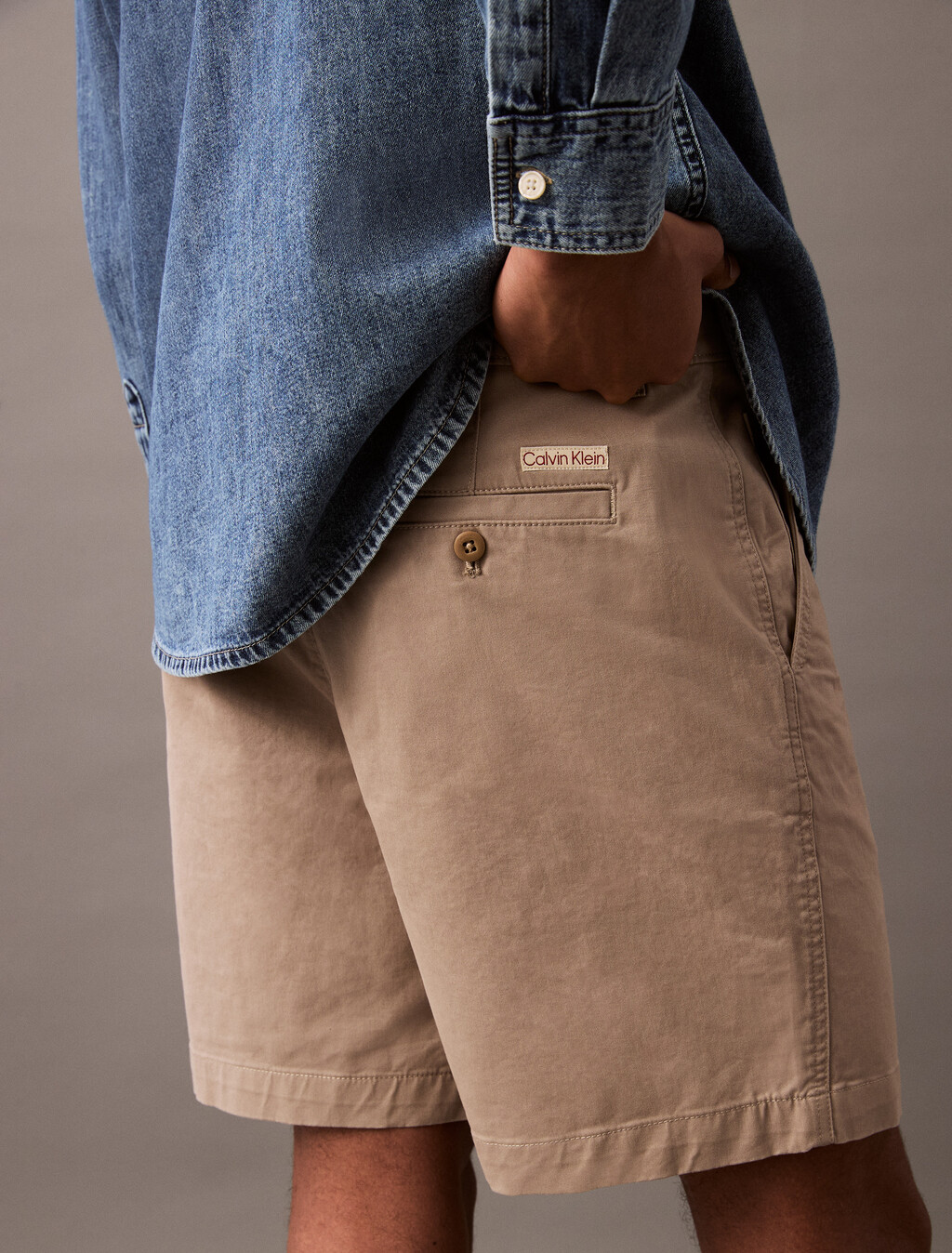 標誌性棉質斜紋短褲, Vintage Khaki, hi-res