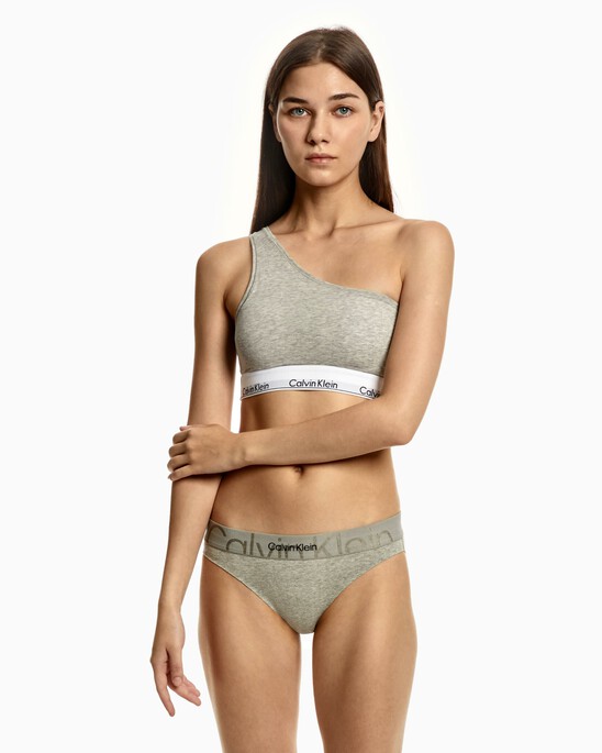 MODERN COTTON ONE SHOULDER LIGHTLY LINED BRALETTE