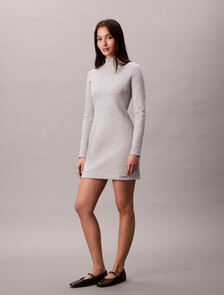 Scuba Fit & Flare Dress, History Grey Heather, hi-res