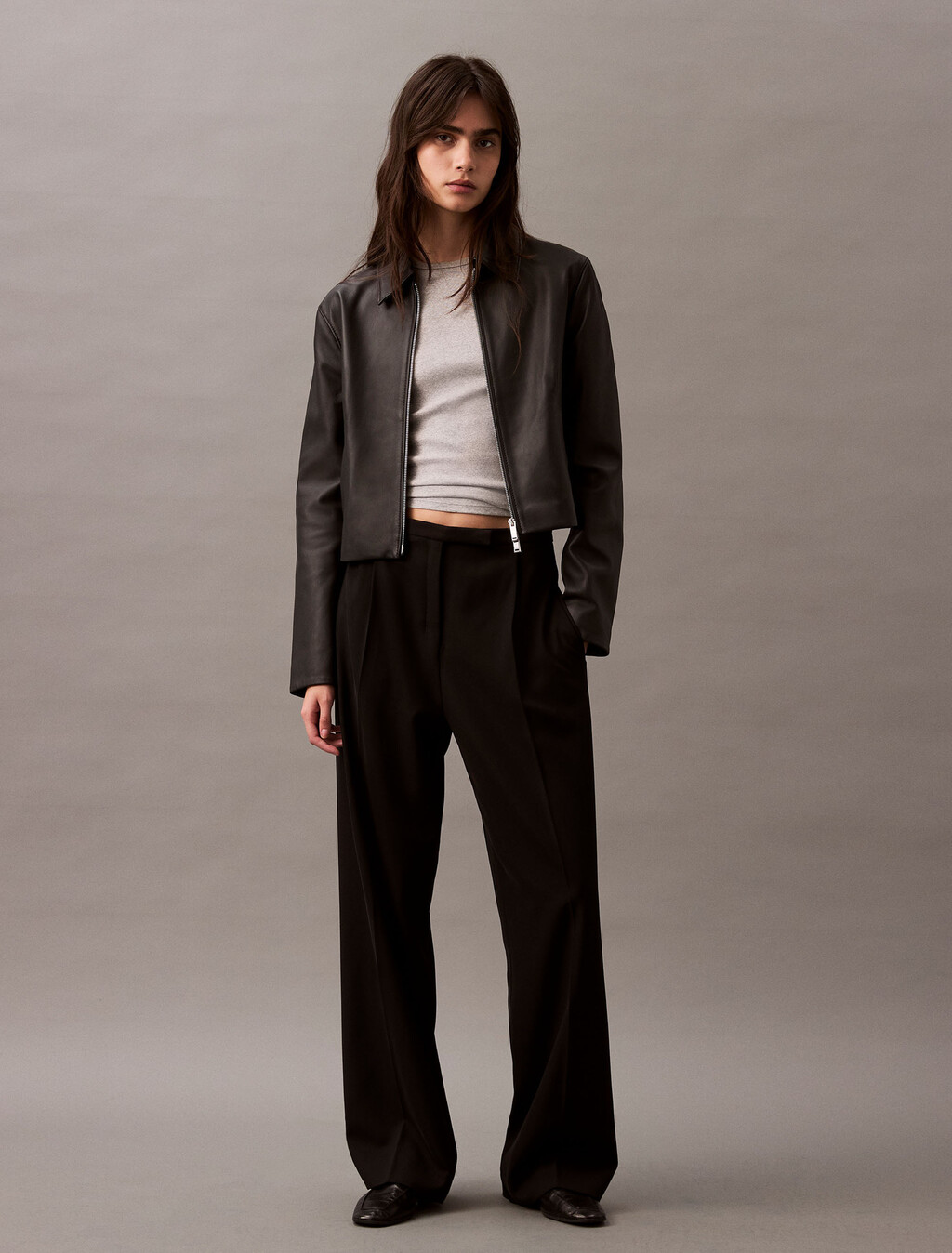 Nappa Leather Jacket, Black Beauty, hi-res