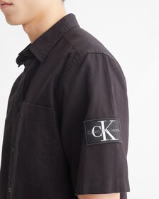 BLANK NEUTRALITY LINEN SHIRT, Ck Black, hi-res