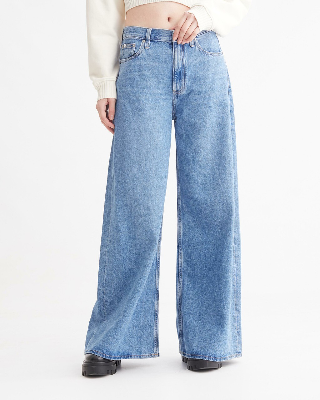 RECONSIDERED LOW RISE LOOSE JEANS, Light Blue, hi-res