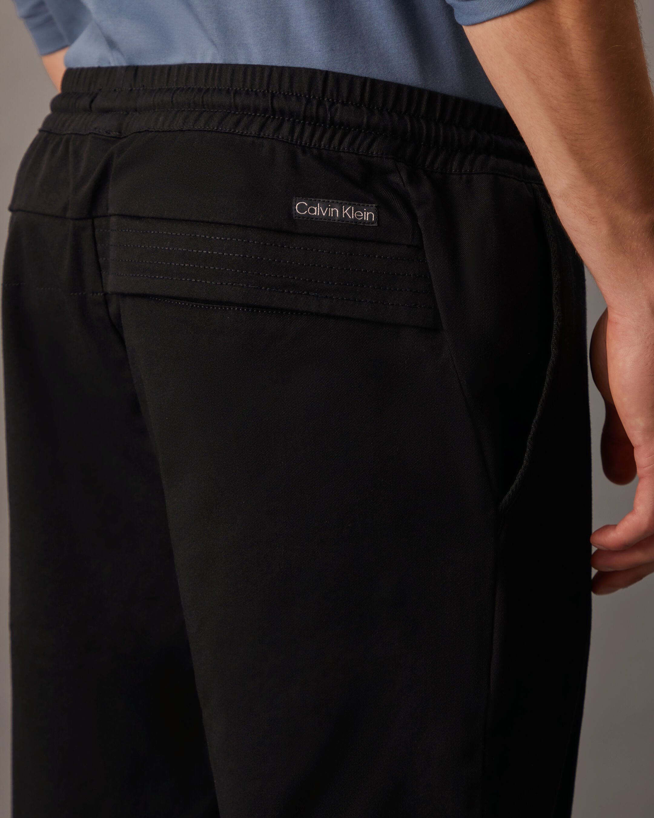 Essentials Slim Drawcord Chinos | black | Calvin Klein Hong Kong Essentials Slim Drawcord Chinos | black | Calvin Klein Hong Kong