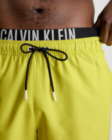 INTENSE POWER DOUBLE WAISTBAND SWIM SHORTS, Lemonade Yellow, hi-res