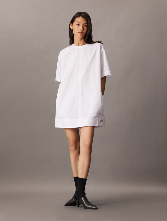 Cotton Relaxed Mini T-Shirt Dress