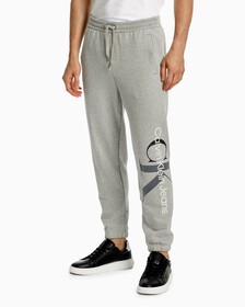 Two Tone Monogram 運動褲, Light Grey Heather, hi-res