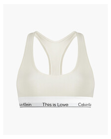 MODERN COTTON UNLINED BRALETTE, Ivory, hi-res