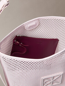 網眼標誌水桶包附萬用包, Cradle Pink, hi-res