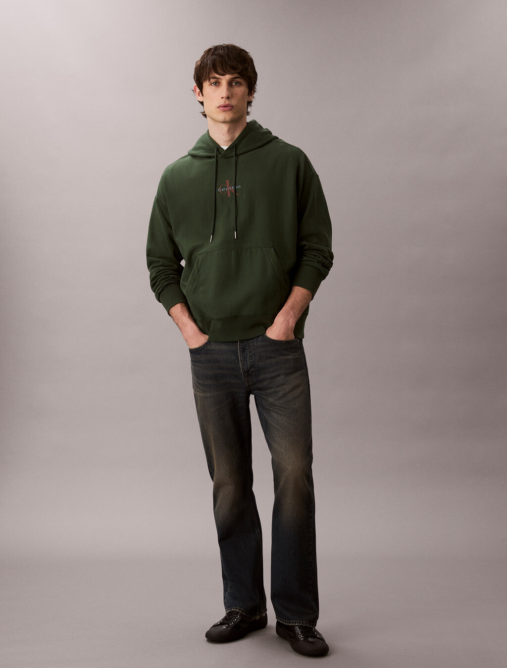 Premium Fleece Monogram Logo Hoodie, Sycamore, hi-res