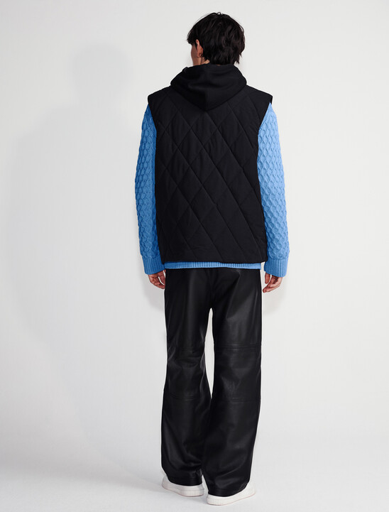 Leather Wide Leg Chinos